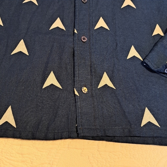 Scotch & Soda men's size XL blue shirt with white design long sleeve shirt VGUC - Picture 3 of 6